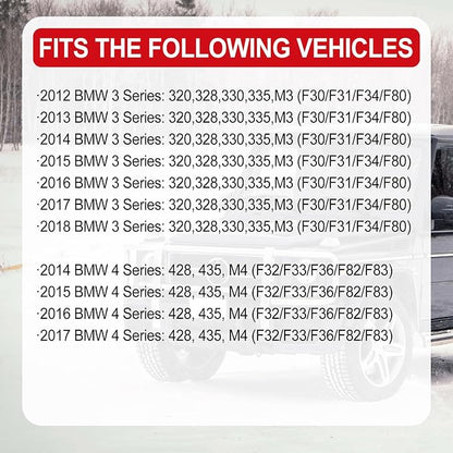 BMW Door Handles Replacement for Series 3 F30 Series 4 Inner Door Support Trim Pull Strap Armrest Bracket Kit for 2012-2018 BMW 320 328 330 335 and 2014-2017 BMW 428 435 51417279311 Carbon Fiber