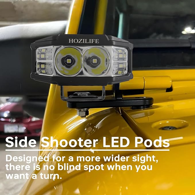 3 Inch LED Pods, 2PCS 40W 12V Flood Spot Ditch Lights Offroad Driving Fog LED Work Light for Truck ATV UTV Motorcycle (HZ1126)