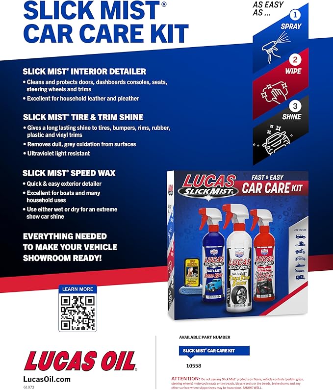 Stens 051-804 Slick Mist Detail Kit Compatible with/Replacement for Lucas Oil 10558 Mowers