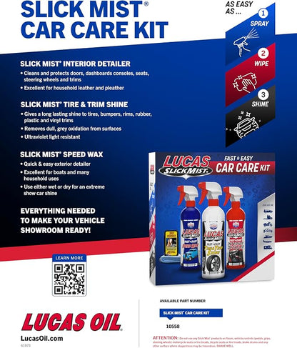 Lucas Oil 10558 Slick Mist Detailing Car Kit (Pack of 4)