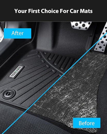 Floor Mats for Ford Expedition MAX 2018-2023 2024 (Only Fit Max 8 Seats / 2nd Row Bench Seat) with Cargo Liners,TPE All Weather Protection Floor Liners with Trunk Mat Covering The Backrest