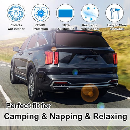 TINGLU Window Shades for Kia Sorento 2016 2017 2018 2019 2020 Accessories Car Side Full Windows Rear Triangular Windshield Sun Shade Sun UV Rays & Privacy Protection for Camping,Napping,Relaxing 8PCS