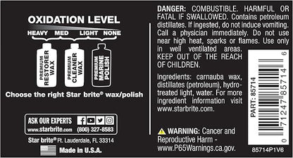 STAR BRITE Premium Marine Polish - Maximum UV Protection & High Gloss Finish - UV Inhibitors Stop Fading, Chalking & Oxidation While Repelling Water, Stains & Marine Deposits