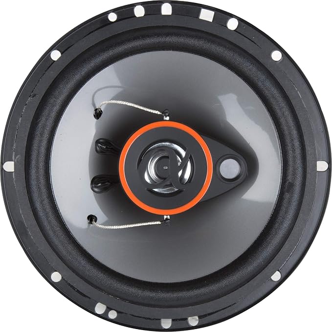 Alphasonik Pair AS26 6.5 inch 350 Watts Max 3-Way Car Audio Full Range Coaxial Speakers with Universal Mounting Holes for Easy Installation and Grills Included