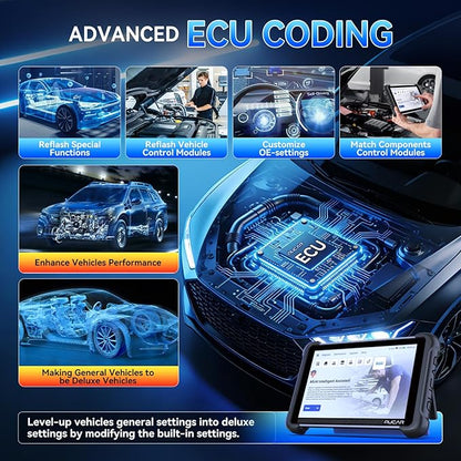 MUCAR 892BT AI-Assisted Bidirectional Scan Tool, Full System OBD2 Scanner, Bi-Directional OBD2 Scanner Diagnostic Tool,ECU Coding, 35 Services, FCA Autoauth, CANFD and DOIP, Free Lifetime Upgrade