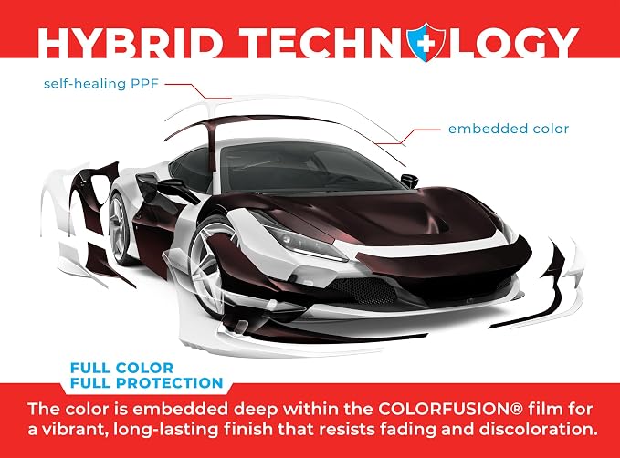 ColorFusion PPF by VViViD, Matte Stealth Demon Black Dry Apply PPF Vinyl Car Wrap Roll 6ft x 5ft