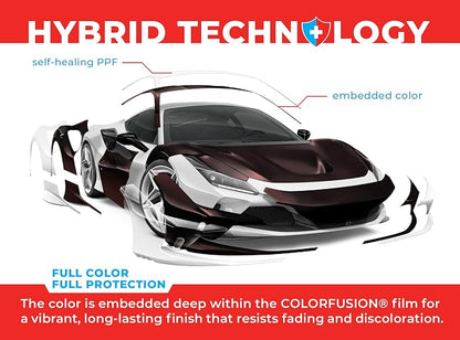 ColorFusion PPF by VViViD, Matte Stealth Demon Black Dry Apply PPF Vinyl Car Wrap Roll 6ft x 5ft