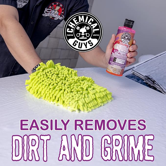 Chemical Guys CWS21564 Sticky Snowball Ultra Snow Foam Car Wash Soap (for Foam Cannons, Foam Guns or Bucket Washes) for Cars, Trucks, Motorcycles, RVs & More 64 fl oz (Half Gallon) Cherry Scent