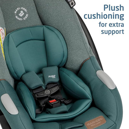 Maxi-Cosi Mico Luxe+ Baby Car Seat: Infant Car Seat with Base and Versatile Baby Carrier Seat Functionality, Essential Green