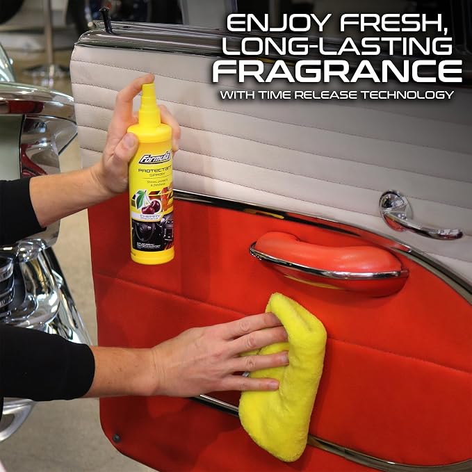 Formula 1 Interior Detailing Protectant Spray, Car Interior Cleaner with Lasting Cherry Fragrance and UV Protection, Safe for Vinyl, Rubber, Plastic, & Dashboard - 10oz.