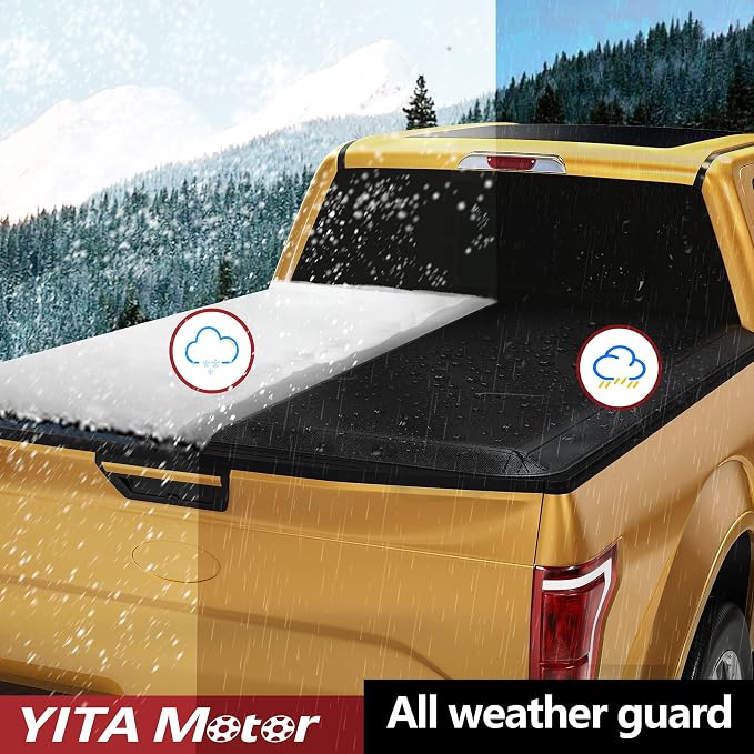 YITAMOTOR Soft Tri-Fold Truck Bed Tonneau Cover Compatible with 2005-2026 Nissan Frontier(NO México), Fleetside 5 ft Bed