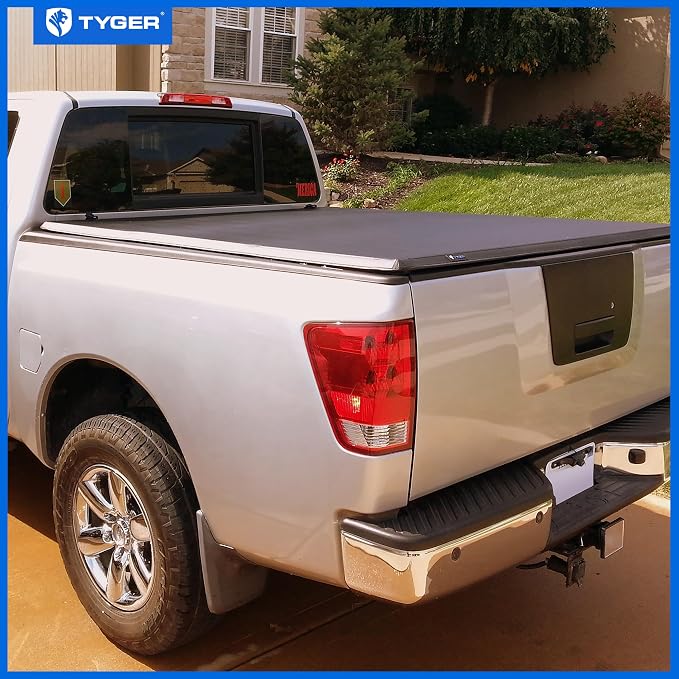 Tyger Auto T3 Soft Tri-Fold Truck Bed Tonneau Cover Compatible with 2004-2015 Nissan Titan without Titan Box | Fleetside 5.5' Bed (67") | TG-BC3N1026 , Black