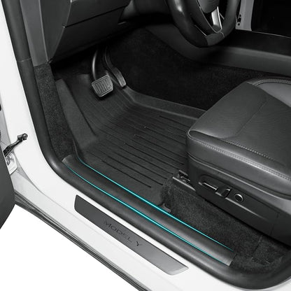 SUPER LINER Tesla Model Y Floor Mats 2025 2026 | Custom Fit All-Weather 11-Piece Set TPE Material| Model Y Juniper Floor Mats Back Seat Protector,Cargo Liner, Trunk & Interior Accessories 5-seat