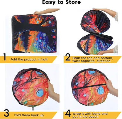 Windshield Sun Shade, Car Sun Shade Windshield, Reflector Sunshade Offers Ultimate Protection for Car Interior, Reflective Polyester Blocks Heat for Sedans, Mini SUVs, Hatchbacks - 57 x 31.5 inches