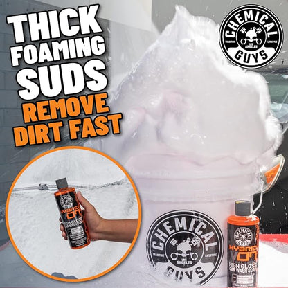 Chemical Guys CWS_808 Hybrid Foaming High Gloss Car Wash Soap (Works with Foam Cannons, Foam Guns or Bucket Washes) Safe for Cars, Trucks, Motorcycles, RVs & More, 128 fl oz (1 Gallon), Orange Scent