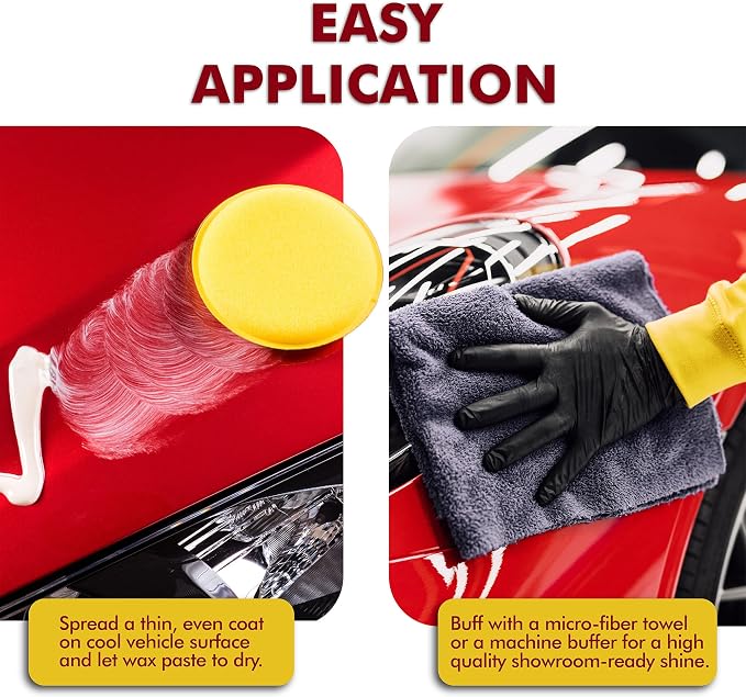 Garry's Royal Satin One Step Cleaner Wax - Deep Clean, Shine, and Protect Your Vehicle's Finish - Car, Truck, Bus - Carnauba/Hydro-Polymers - Original Cream Paste, 10 Oz