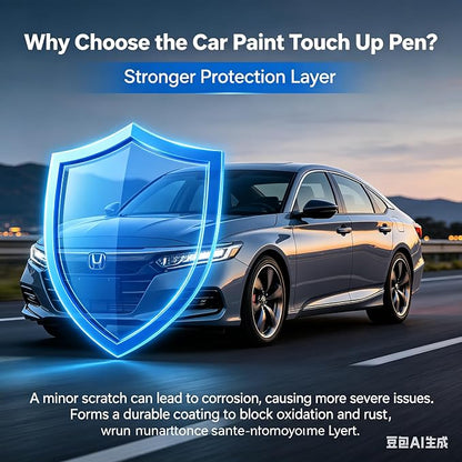 Radiant Red Metallic(R-569M) Touch Up Paint for Honda 2-in-1 Car Scratch Repair Pen for Rock Chips, Door Scratches & Paint Nicks Exact Color Match Quick Dry DIY Fix for Civic Accord CR-V