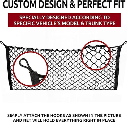 Envelope Style Automotive Elastic Trunk Mesh Cargo Net for Subaru Legacy 2020-2025 - Premium Trunk Organizer and Storage - Luggage Net for Sedan - Car Organizer for Subaru Legacy