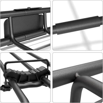 Roof Rack Basket, Upgraded 64"x 39"x 4" Roof Rack Cargo Carrier with 3' X 4' Super Duty Bungee Cargo Net, 2 pcs Ratchet Strap Fits for SUV Truck Cars