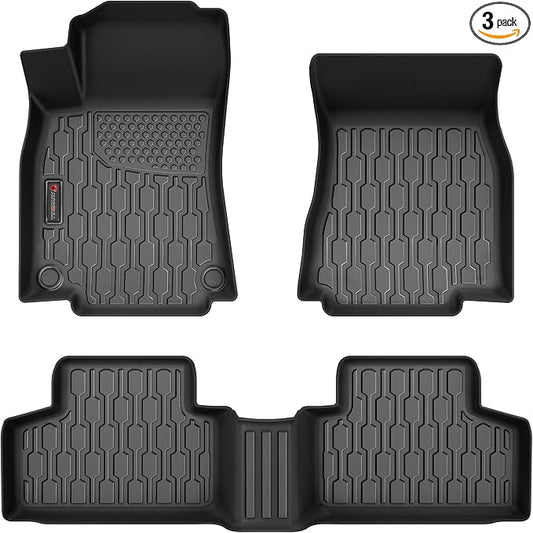 Floor Mats Compatible with 2020-2024 2025 2026 GLB, All Weather TPE Floor Liners, Custom Fit Car mats, 1st & 2nd Row, Black