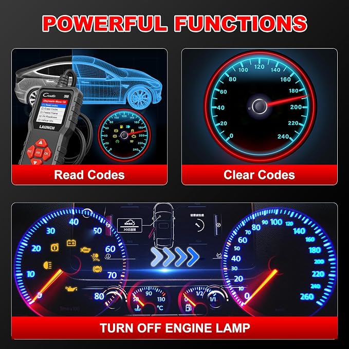LAUNCH Creader 300 OBD2 Scanner,Engine Fault Code Reader,Support Read Data Stream,Scanner for All OBDII Protocol Cars Since 1996, 2026 Upgraded Ver. of CR3001