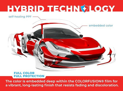 ColorFusion PPF by VViViD, Gloss Dragon Fire Red Dry Apply PPF Vinyl Car Wrap Roll 60ft x 5ft