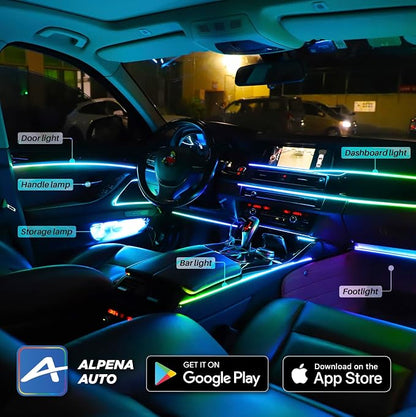 Alpena LED USB 45in Thin Beam Ambient Trim Light for Cars, Trucks, SUVs