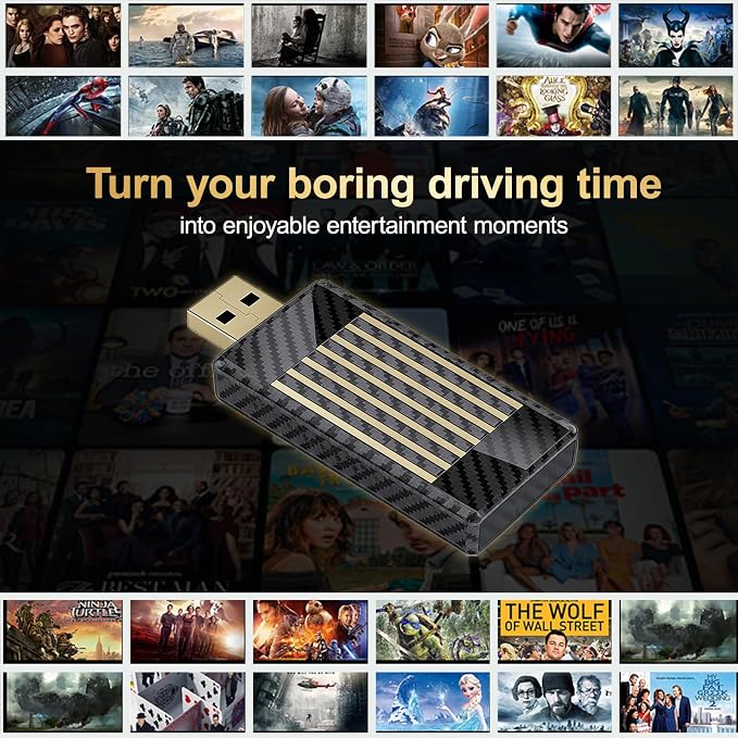 Wireless CarPlay & Android Auto Adapter AI Magic Box,Built-in Play Store YouTube TikTok, HD Screen Mirroring, Plug and Play for OEM Factory Wired CarPlay Vehicles