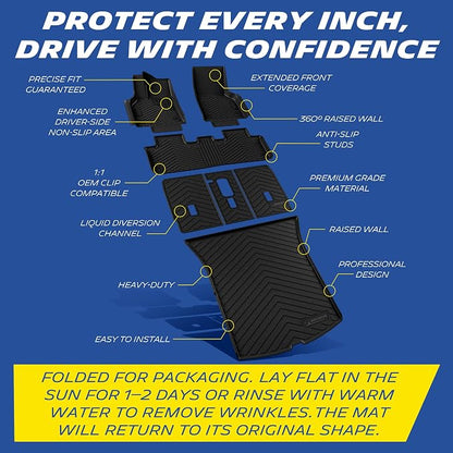Michelin Vehicle Mat, All-Weather TPE Custom Fit Liner for Tesla Model Y 5 Seat Standard Floor Mats 2025-2027 (7 Piece), Not Fit Premium or Performance, Premier