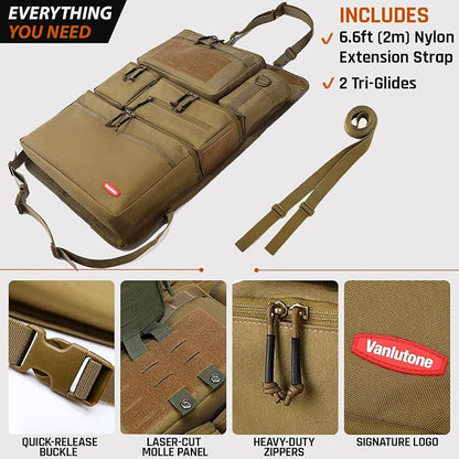 Tactical Seat Back Organizer Heavy Duty MOLLE Panel Organizer with Multiple Pockets & Hook Loop Panel for EDC Gear, Road Trip Essentials, Universal Fit for Car SUV Truck Jeep (Mud)