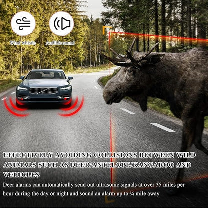 4 PCS Deer Whistles for Cars, Avoid Collisions Deer Warning Whistle with Adhesive Tape, Ultrasonic Animal Alert Devices for Motorcycle Truck SUV, Car Accessories