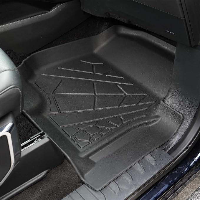 KARPAL Floor Mats for 2015-2025 2026 Ford F-150 SuperCrew (Includes 2022-2026 Lightning), Custom Fit TPE All Weather Ford F150 Accessories 1st & 2nd Row Floor Liner