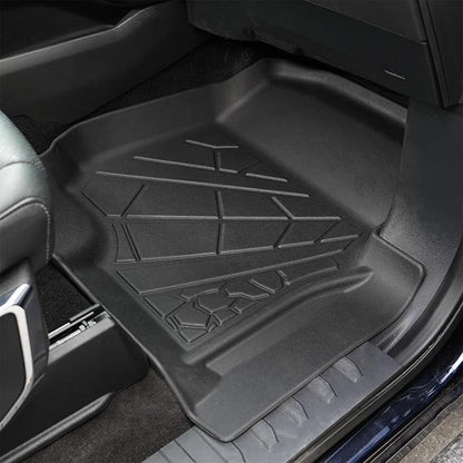 KARPAL Floor Mats for 2015-2025 2026 Ford F-150 SuperCrew (Includes 2022-2026 Lightning), Custom Fit TPE All Weather Ford F150 Accessories 1st & 2nd Row Floor Liner