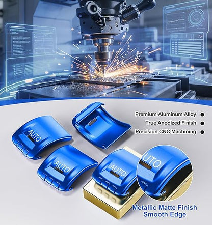 Upgrade Metal Window Switch Button Cover Fit for Jeep Wrangler JK JKU 2018 2017 2016 2015 2014 2013 2012 2011 Accessories,Interior Trim Kit 4PCS (Blue)