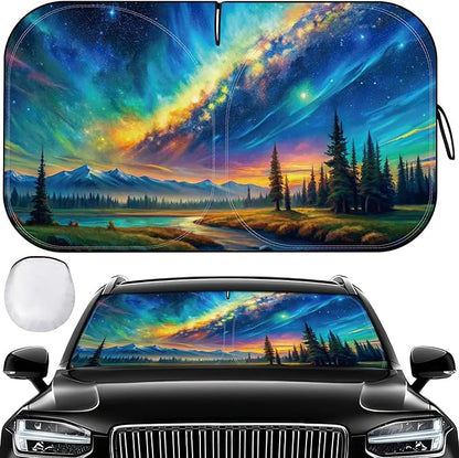 Car Windshield Sunshade | Innovative No-Light-Pass Technology for Maximum Protection | Foldable Sun Shade