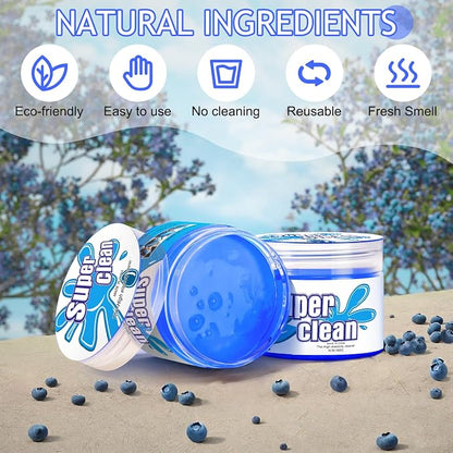 TeSabMi Car Cleaning Gel Car Cleaning Putty Car Putty Car Interior Cleaner Car Slime Car Detailing Kit Car Accessories Gifts for Men Women Stocking Stuffers Blue