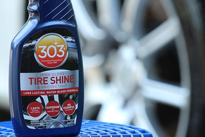 303 Products High Gloss Tire Shine And Protectant - Long Lasting, Water Based Formula - Lasts For Weeks - No Harmful Silicones - Lasts Weeks Not Days, 16 fl. oz. (30395CSR) Packaging May Vary
