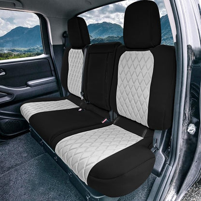 FH Group Custom Fit Car Seat Covers Specifically Made for 2022-2026 Nissan Frontier, Full Set Gray Ultraflex Neoprene Waterproof Automotive Seat Covers for Pickup Truck, Nissan Accessories
