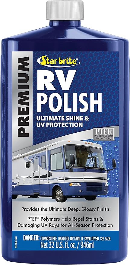 STAR BRITE Premium RV Polish - Ultimate Protection for Fiberglass, Painted Surfaces & Metals 32 OZ (075732PW)