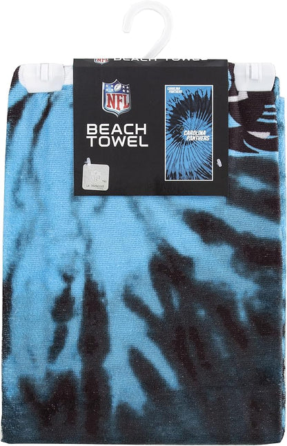 Northwest NFL Carolina Panthers Unisex-Adult Beach Towel, 30" x 60", Psychedelic