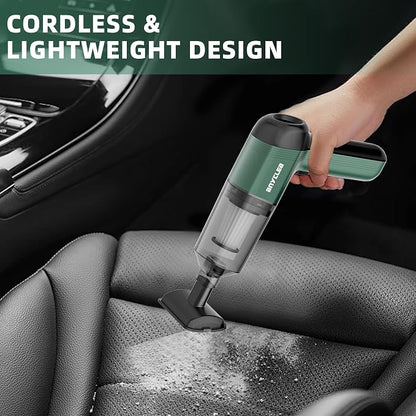 Handheld Vacuum Cordless, 12000Pa Strong Suction Hand Car Vacuum Portable Cordless Rechargeable, Mini Vacuum with Multi-Nozzles & Washable Filter for Car, Home, Office, Pet