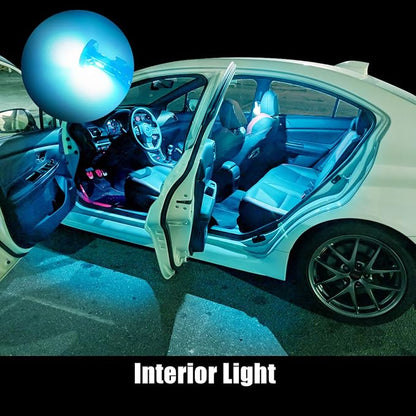 LASFIT 194 168 T10 192 2825 W5W LED Bulb Canbus Error Free, Non-Polarity 400LM Extremely Bright for Dome Map Courtesy Door Trunk Cargo Lights, 12-24V, Ice Blue (2-Pcs)