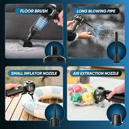 Saker Portable Car Vacuum Cordless 20000Pa 6 in 1 Multifunctional Adjustable Small Handheld Vacuum 7800mAH with Brushless Motor for Gifts, Car Home and Office SW-102
