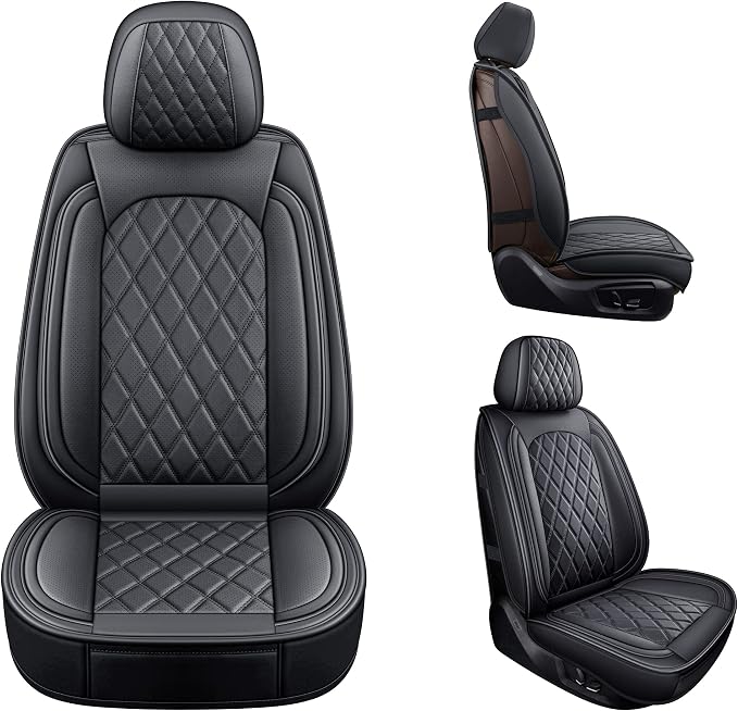 MIROZO Seat Covers Full Set,Car Seat Covers Black Car Seat Protector Waterproof Automotive Seat Covers Front and Back Fit for Most Sedan, Truck and SUV