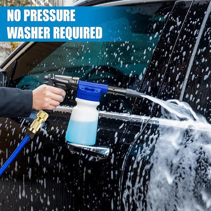 ZIMISI Car Wash Foam Gun, Foam Cannon for Hose, Professional Car Foam Sprayer with 6 Levels Foam Concentration, Spray Gun Cleaner, Connects to Any Garden Hose (Blue)
