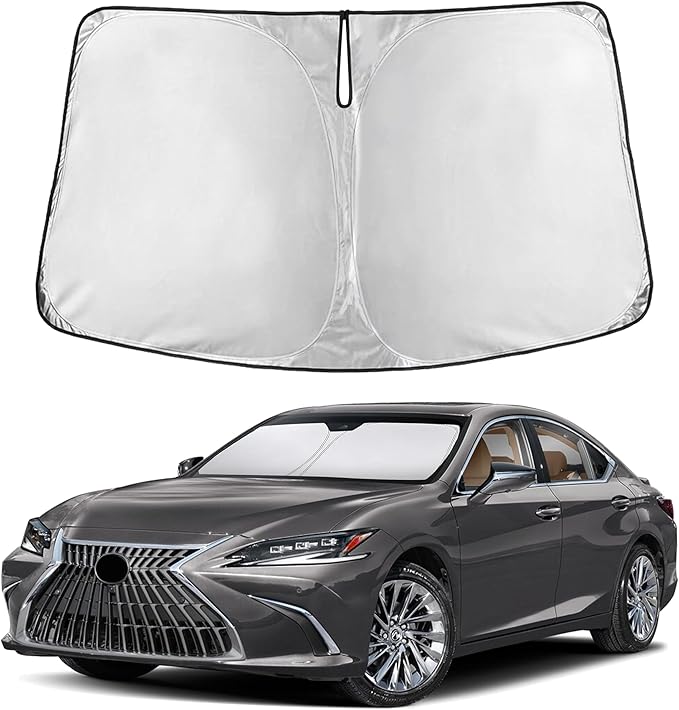 EcoNour Windshield Sunshade Compatible for Lexus ES 2019-2023 2024 2025, ES250 ES300h ES350 Sun Visor for Front Windshield & Window Sun Shade Cover, UV Heat Blocker & Protector, Car Accessories