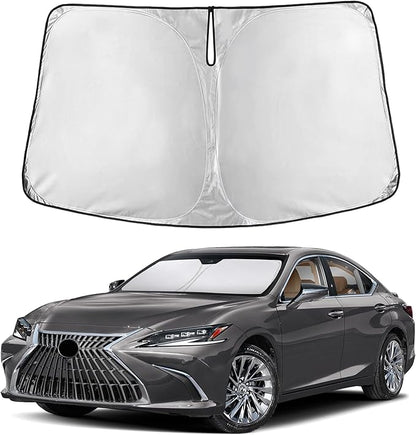 EcoNour Windshield Sunshade Compatible for Lexus ES 2019-2023 2024 2025, ES250 ES300h ES350 Sun Visor for Front Windshield & Window Sun Shade Cover, UV Heat Blocker & Protector, Car Accessories