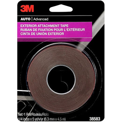 3M Exterior Attachment Tape, 38583, 1/4 IN X 15 ft