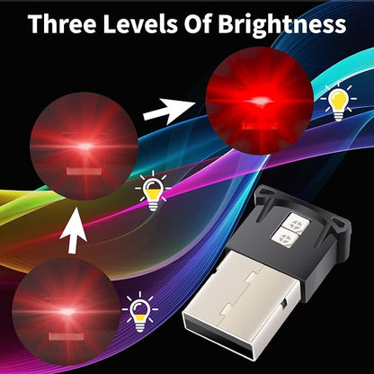 Mini USB LED Car Light, DC 5V Intelligent Interior Car Lights, Car Accessories Atmosphere Lamp for Car, Plug-in Interface, Suitable for Car, Laptop Keyboard, Home Office, Adjustable Brightness