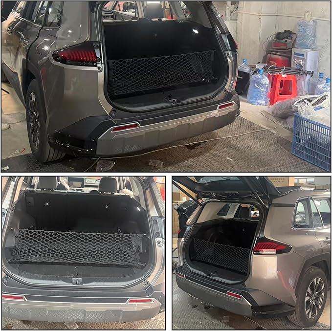 Rear Trunk Envelope Mesh Cargo Net Suitable for 2026 Toyota RAV4 Hybrid LE Limited SE Woodland Edition XLE Premium XSE Plug-ln GRSport Rear Trunk Mesh Cargo Storage Net Bag